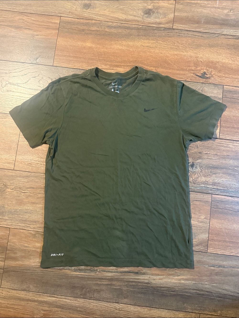 Nike Olive Green Short Sleeve Dri-FIT Crew T-Shirt